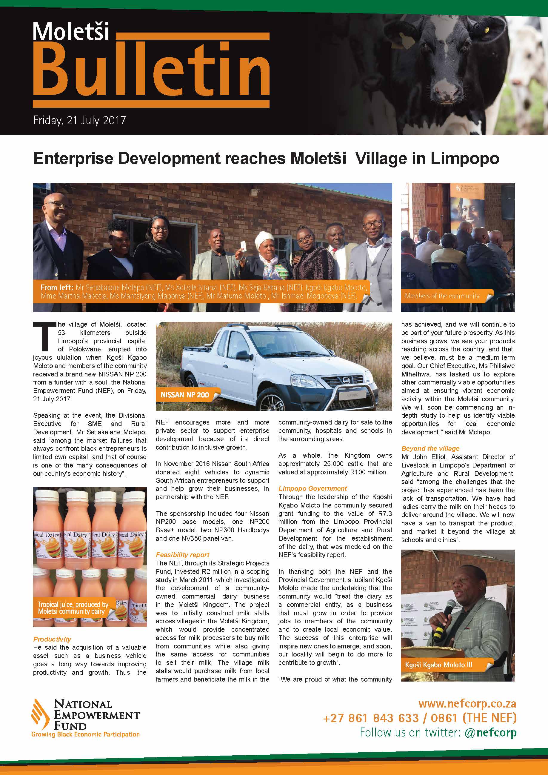 Enterprise Development Reaches Moletši Village In Limpopo