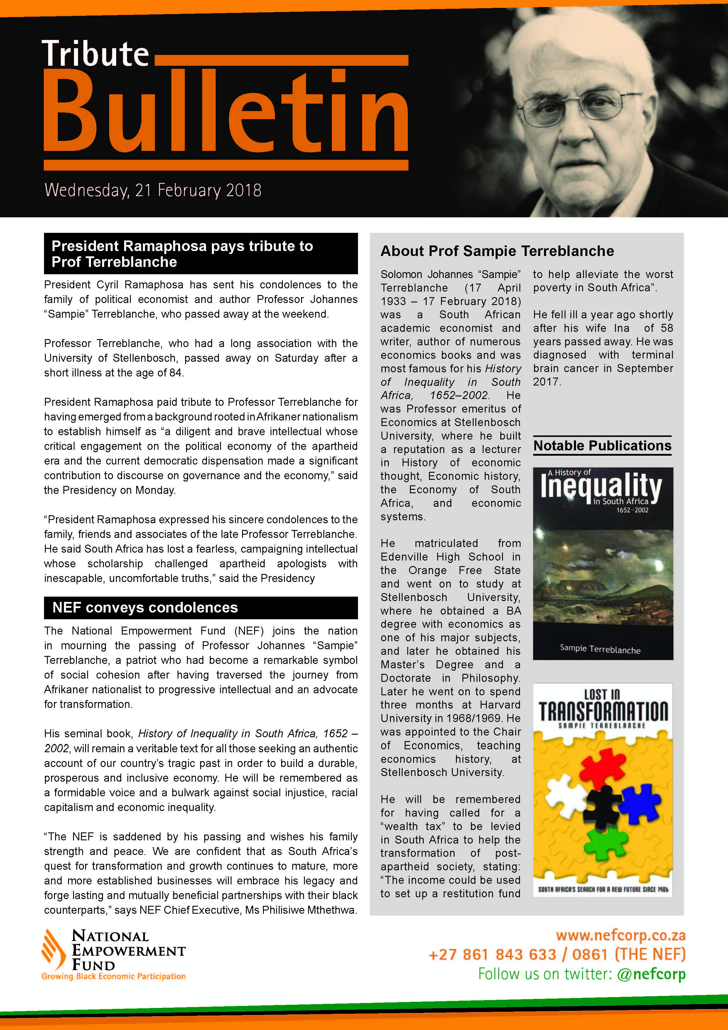 Terre'Blanche's funeral in South Africa