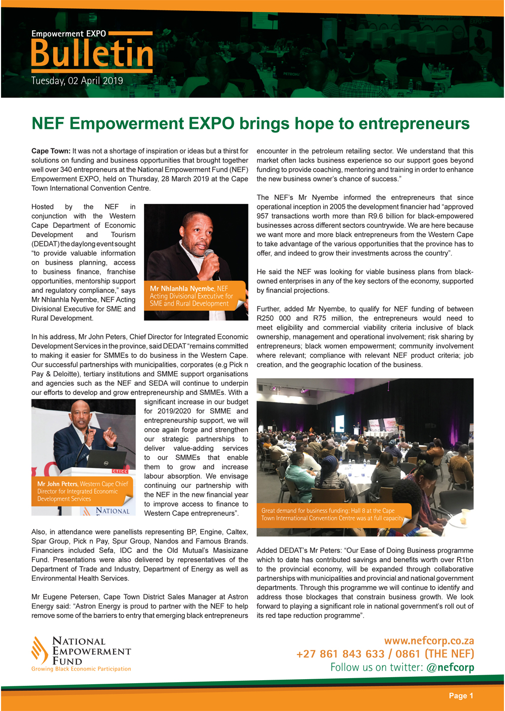 NEF Empowerment EXPO Brings Hope To Entrepreneurs