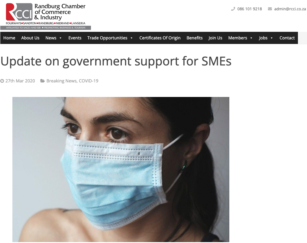 Update On Government Support For SMEs